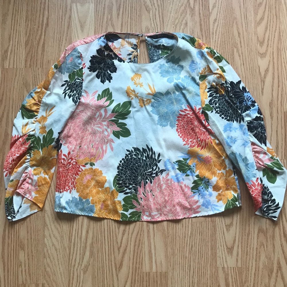 Zara Mid-length Floral Blouse